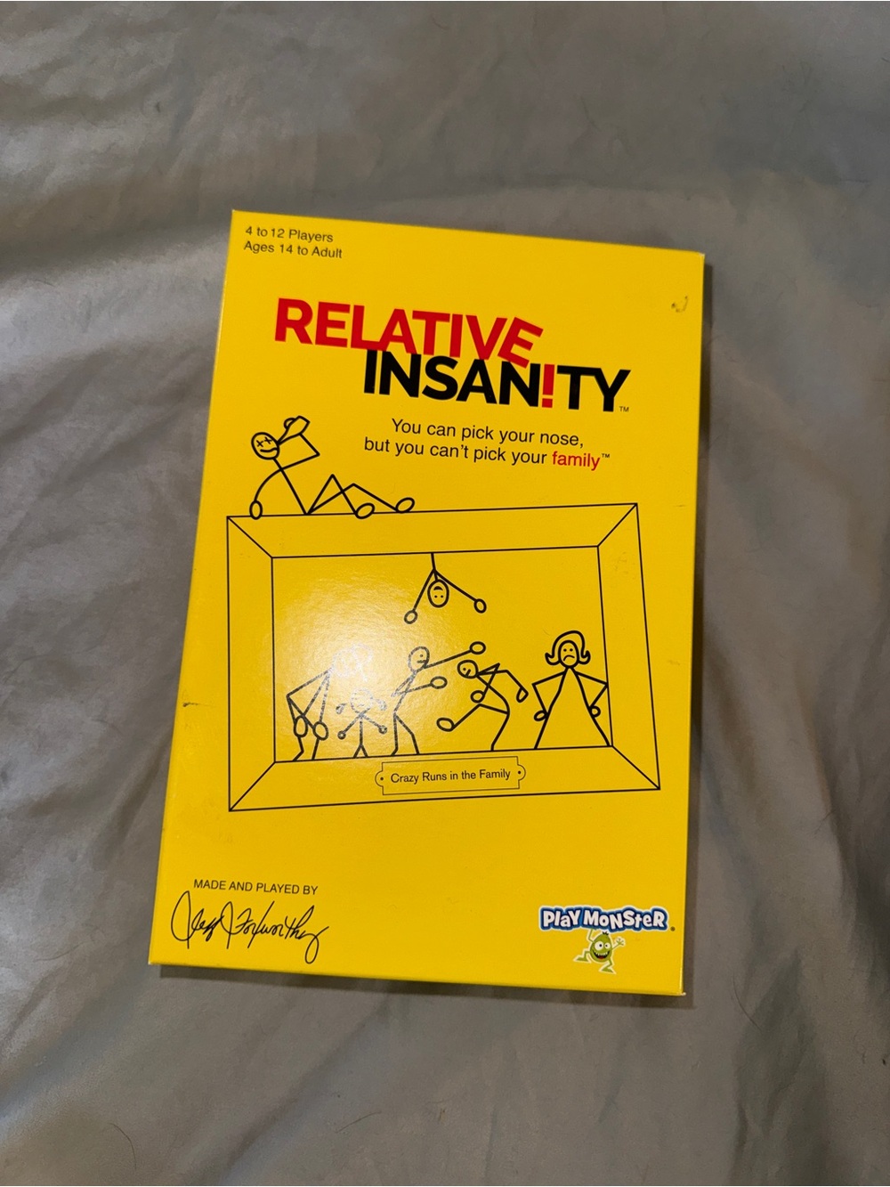 Relative Insanity Party Card Game — Yellow